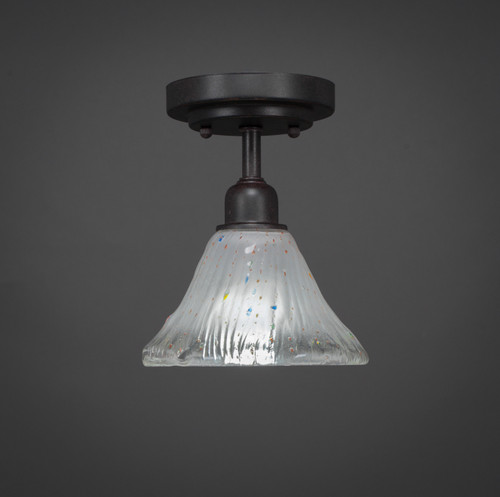Vintage 1 Light Semi-Flush In Dark Granite (280-DG-751)