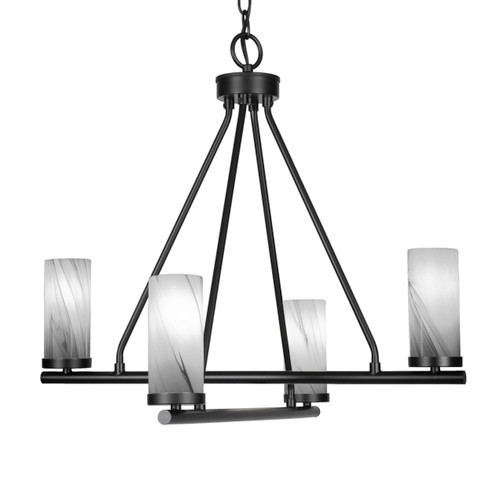 Trinity 4 Light Chandelier In Matte Black Finish (2804-MB-802B)