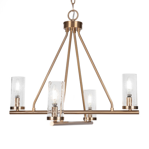 Trinity 4 Light Chandelier In New Age Brass Finish (2804-NAB-800B)