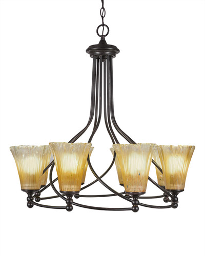 Capri 8 Light Chandelier In Dark Granite (908-DG-720)