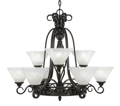 Elegante 9 Light Chandelier In Dark Granite (869-DG-7145)