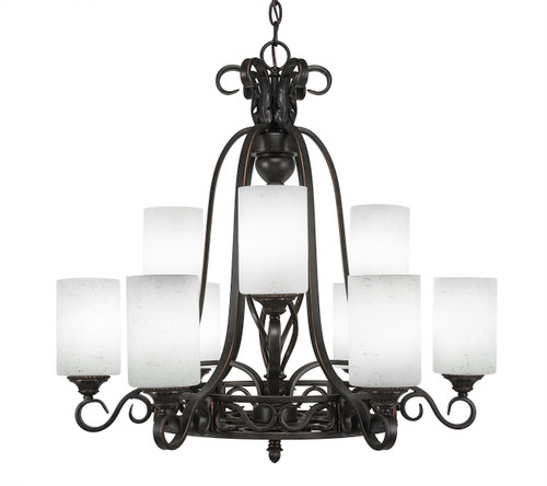 Elegante 9 Light Chandelier In Dark Granite (869-DG-310)