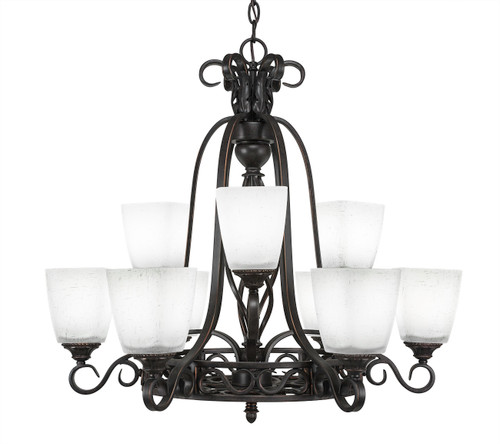 Elegante 9 Light Chandelier In Dark Granite (869-DG-460)