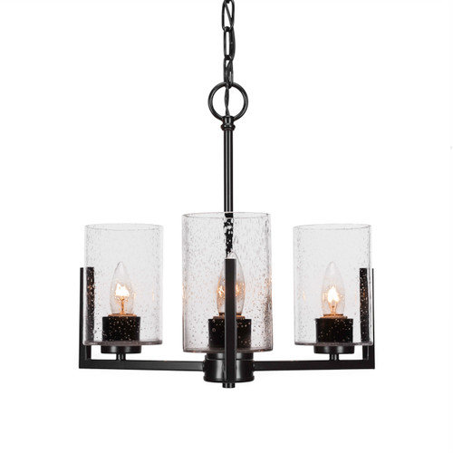 Atlas 3 Light Chandelier In Matte Black (4503-MB-300)