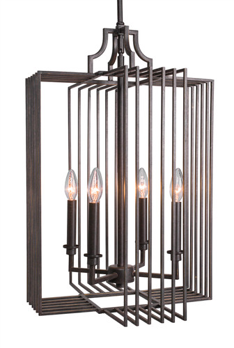 Sky Loft 4 Light Chandelier In Dark Granite (1107-DG)