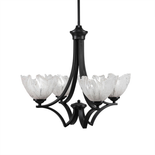 Zilo 4 Light Chandelier In Matte Black (564-MB-759)