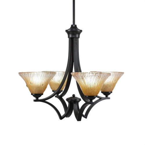 Zilo 4 Light Chandelier In Matte Black (564-MB-750)