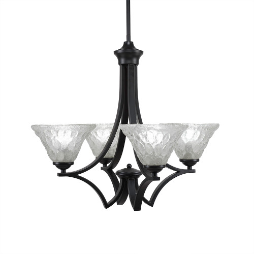 Zilo 4 Light Chandelier In Matte Black (564-MB-451)