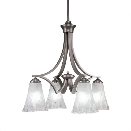 Zilo 4 Light Chandelier In Graphite (568-GP-721)