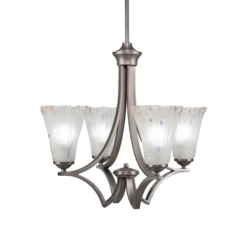 Zilo 4 Light Chandelier In Graphite (564-GP-721)