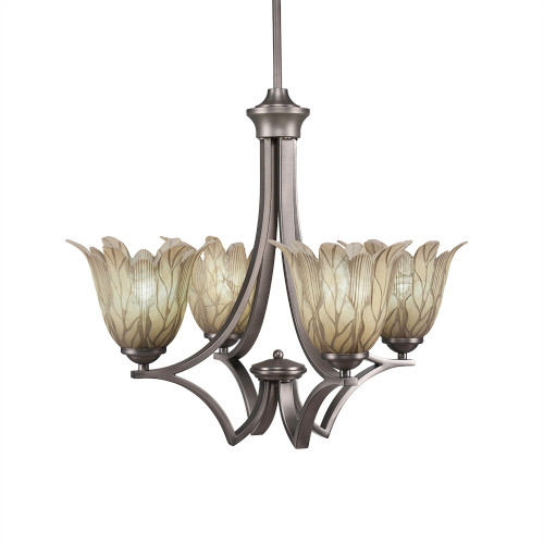 Zilo 4 Light Chandelier In Graphite (564-GP-1025)