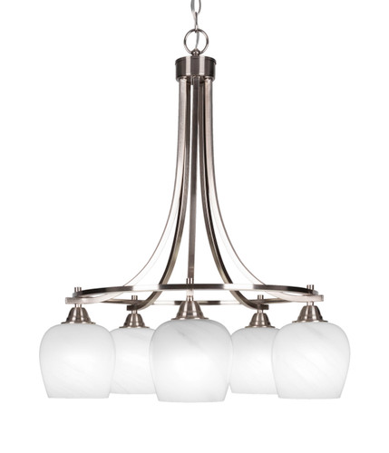 Paramount 5 Light Chandelier In Brushed Nickel (3415-BN-4811)