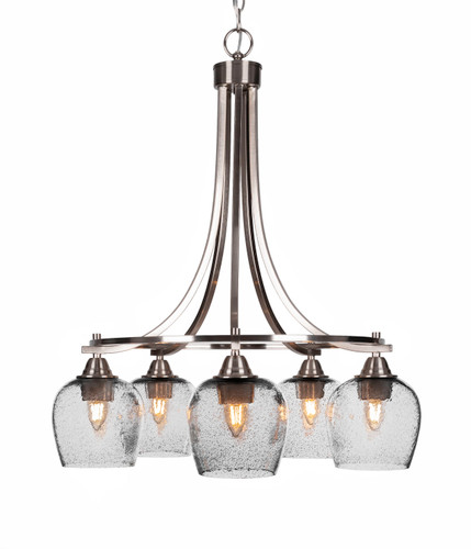 Paramount 5 Light Chandelier In Brushed Nickel (3415-BN-4810)