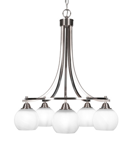 Paramount 5 Light Chandelier In Brushed Nickel (3415-BN-4101)