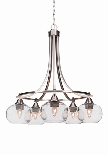 Paramount 5 Light Chandelier In Brushed Nickel (3415-BN-202)