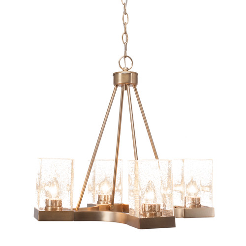 Nouvelle 4 Light Chandelier In New Age Brass (3024-NAB-530)
