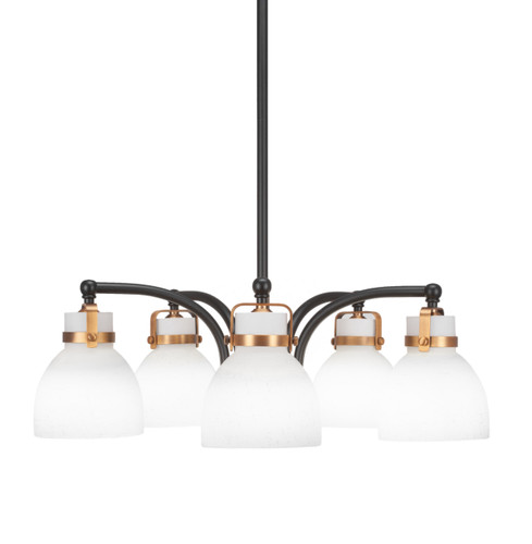 Easton 5 Light Chandelier In Matte Black & Brass (1945-MBBR-4111)