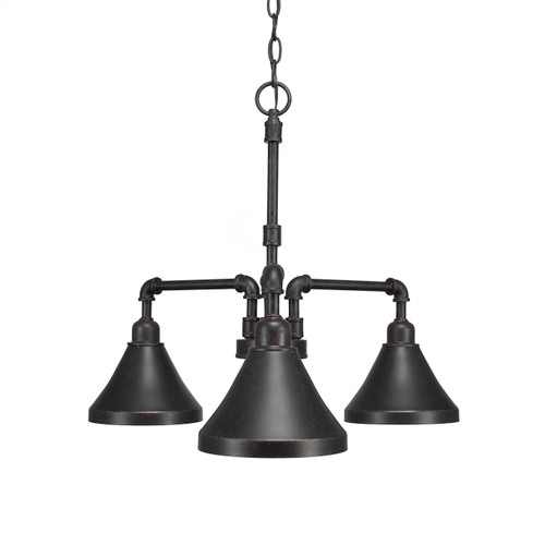 Vintage 3 Light Chandelier In Dark Granite (283-DG-410)