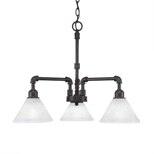 Vintage 3 Light Chandelier In Dark Granite (283-DG-7145)