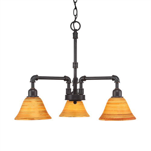 Vintage 3 Light Chandelier In Dark Granite (283-DG-454)