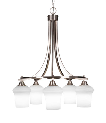 Paramount 5 Light Chandelier In Brushed Nickel (3415-BN-681)