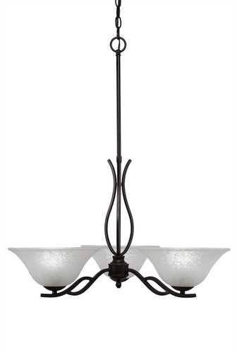 Revo 3 Light Chandelier In Dark Granite (243-DG-515)