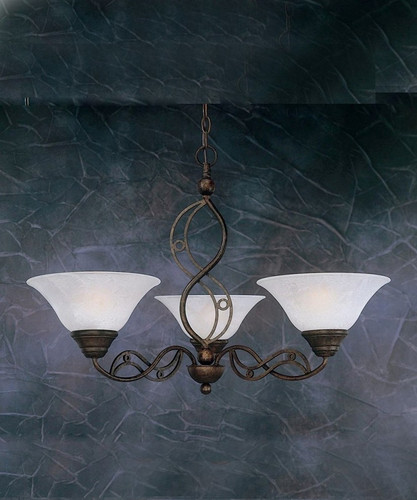Jazz 3 Light Chandelier In Bronze (233-BRZ-515)