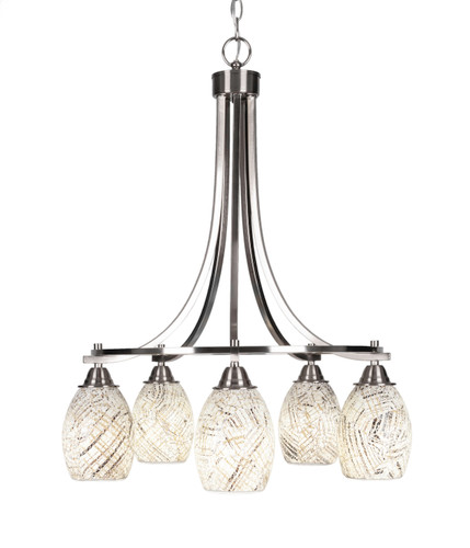 Paramount 5 Light Chandelier In Brushed Nickel (3415-BN-5054)