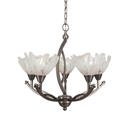 Bow 5 Light Chandelier In Brushed Nickel (275-BN-759)