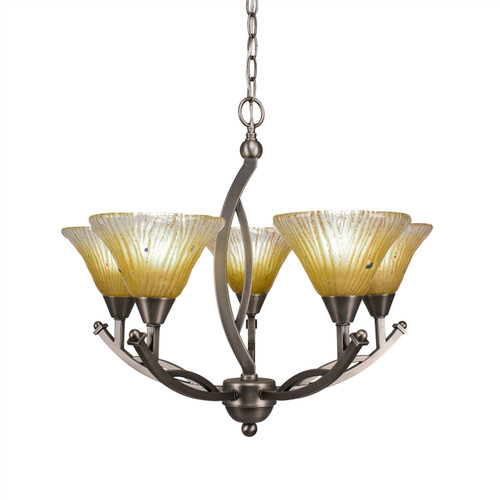 Bow 5 Light Chandelier In Brushed Nickel (275-BN-750)