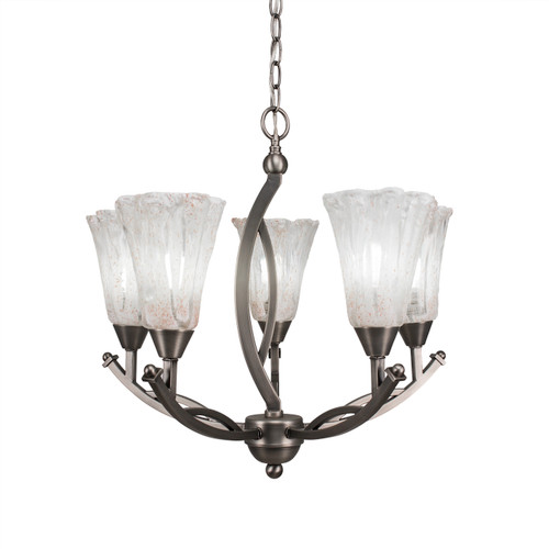 Bow 5 Light Chandelier In Brushed Nickel (275-BN-729)