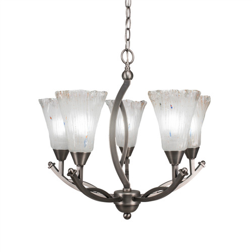 Bow 5 Light Chandelier In Brushed Nickel (275-BN-721)