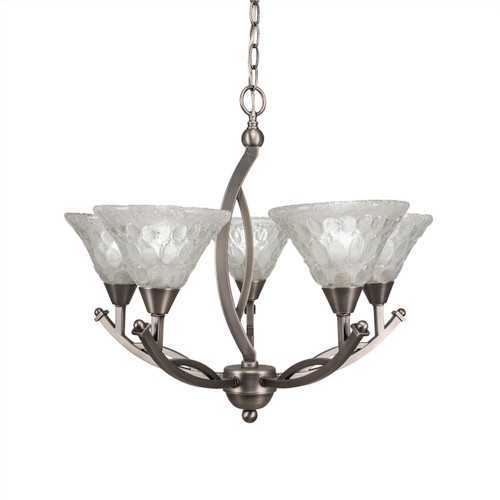 Bow 5 Light Chandelier In Brushed Nickel (275-BN-451)