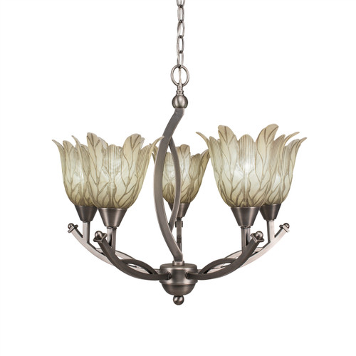 Bow 5 Light Chandelier In Brushed Nickel (275-BN-1025)