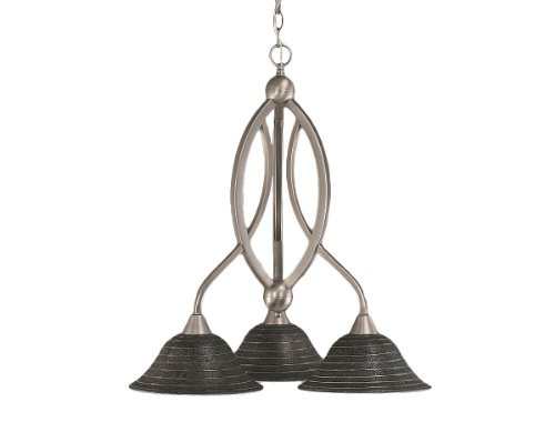 Bow 3 Light Chandelier In Brushed Nickel (263-BN-432)