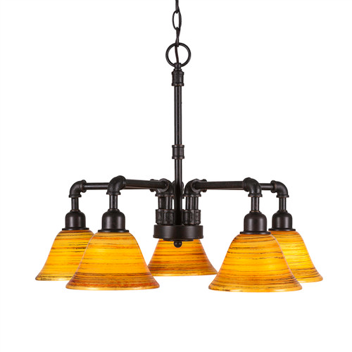 Vintage 5 Light Chandelier In Dark Granite (285-DG-454)
