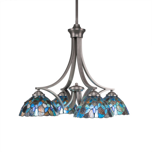 Zilo 4 Light Chandelier In Graphite (568-GP-9955)