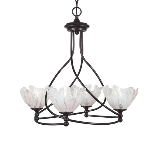 Capri 4 Light Chandelier In Dark Granite (904-DG-759)