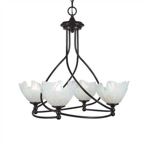 Capri 4 Light Chandelier In Dark Granite (904-DG-755)