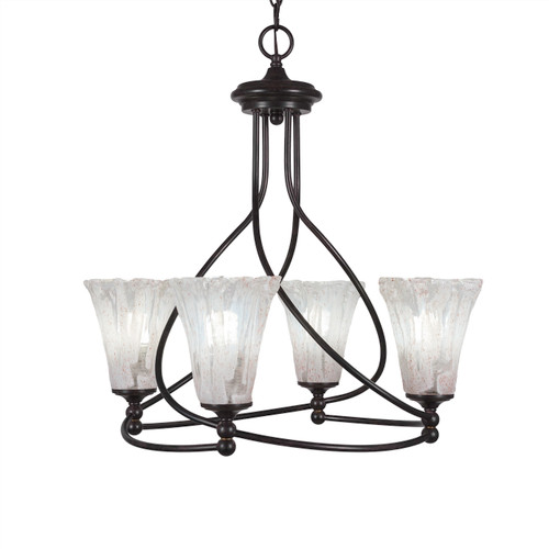 Capri 4 Light Chandelier In Dark Granite (904-DG-729)