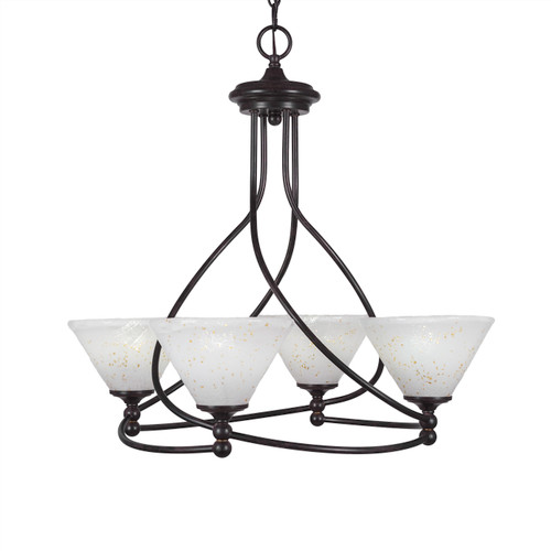 Capri 4 Light Chandelier In Dark Granite (904-DG-7145)