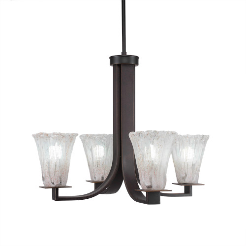 Apollo 4 Light Chandelier In Dark Granite (574-DG-729)