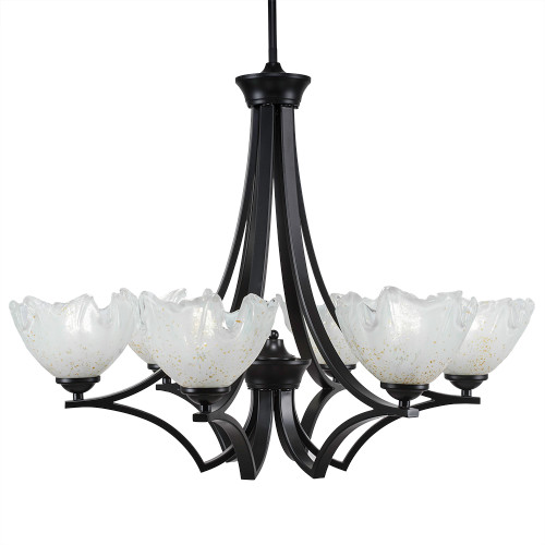 Zilo 6 Light Chandelier In Matte Black (566-MB-755)