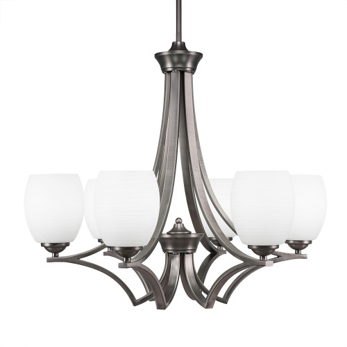 Zilo 6 Light Chandelier In Graphite (566-GP-615)