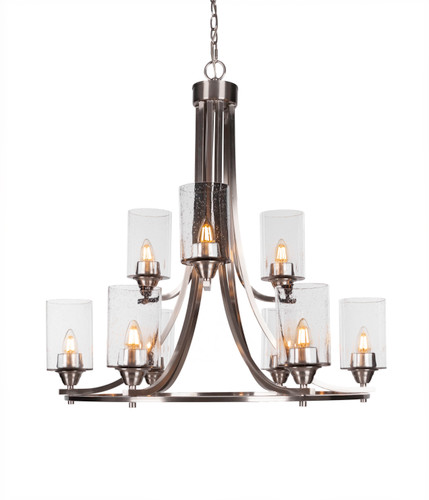Paramount 9 Light Chandelier In Brushed Nickel (3409-BN-300)