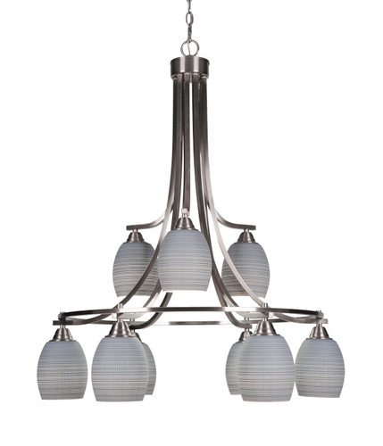 Paramount 9 Light Chandelier In Brushed Nickel (3419-BN-4022)