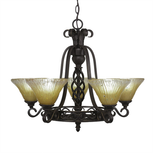 Elegante 5 Light Chandelier In Dark Granite (865-DG-750)