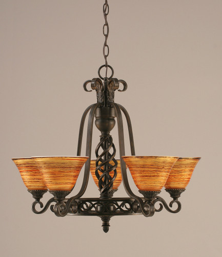 Elegante 5 Light Chandelier In Dark Granite (865-DG-454)