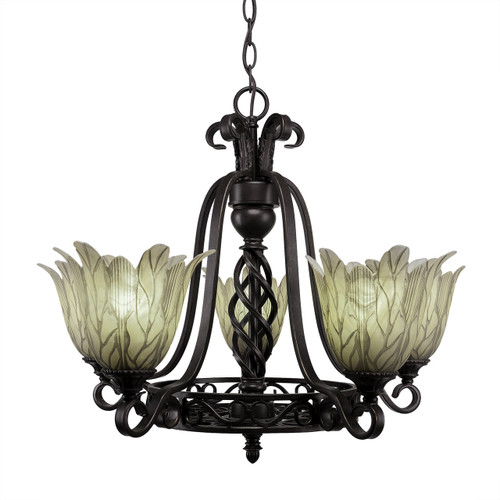 Elegante 5 Light Chandelier In Dark Granite (865-DG-1025)