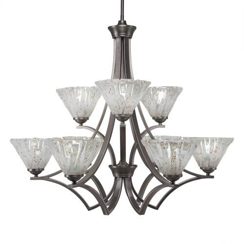 Zilo 9 Light Chandelier In Graphite (569-GP-7195)